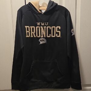 Knights Apparel WMU Broncos Black and Gold Pullover Hoodie